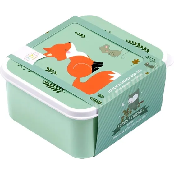 A Little Lovely Company Madkasse & Snackbox - Forest Friends