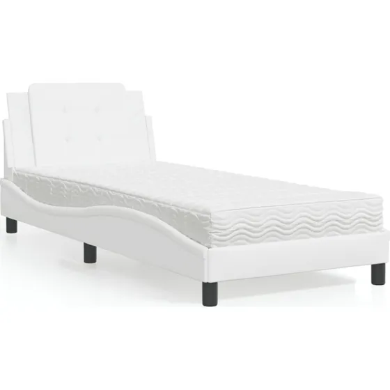 Zadar sengeramme 80x200 cm i hvidt kunstlæder