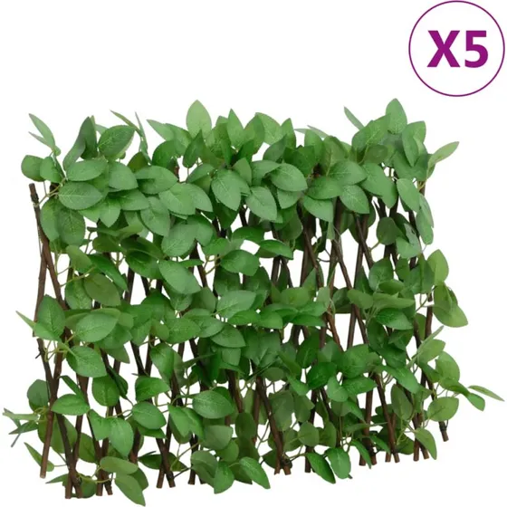 Espalier med kunstig vedbend, udvidelig 180x30 cm (5 stk)