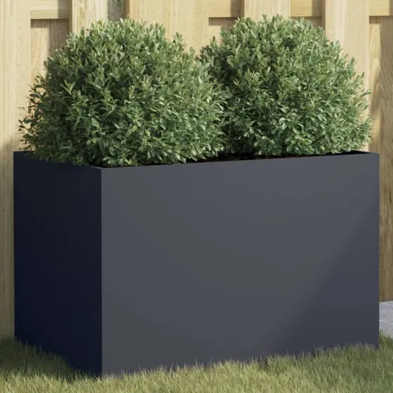 Plantekasse i stål 62x40x39 cm – antracit
