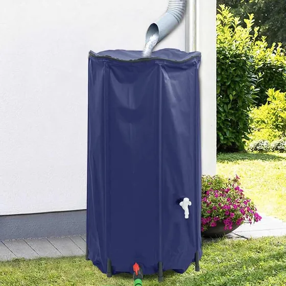 Sammenfoldelig vandtank 250 L med hane - PVC