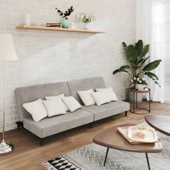 2-personers sovesofa i fljl lysegr