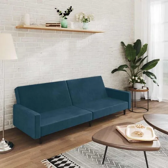 2-personers sovesofa i bldt fljl - bl
