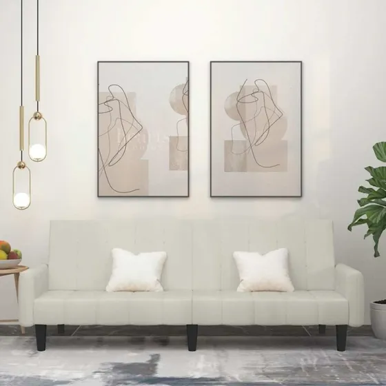 2-personers sovesofa i fljl - creme