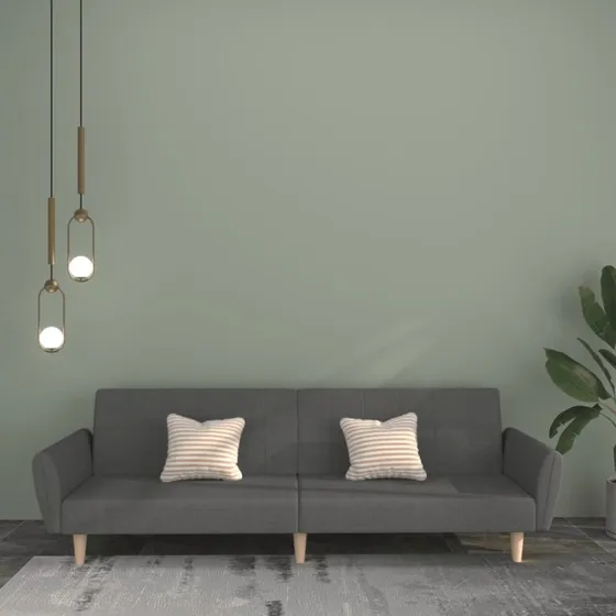 2-personers sovesofa i lysegrt stof