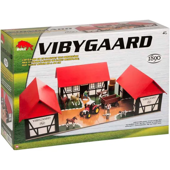 Vibygaard Træbondegård - 3 længer, todelt bund 60x44 cm