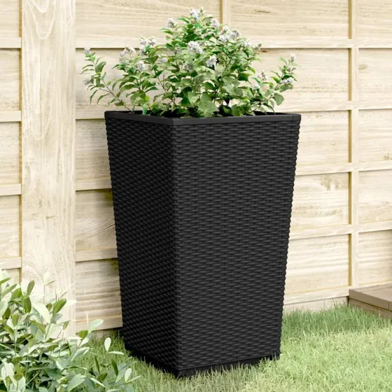 Plantekurve 2 stk. 32,5x32,5x57 cm - Sort PP