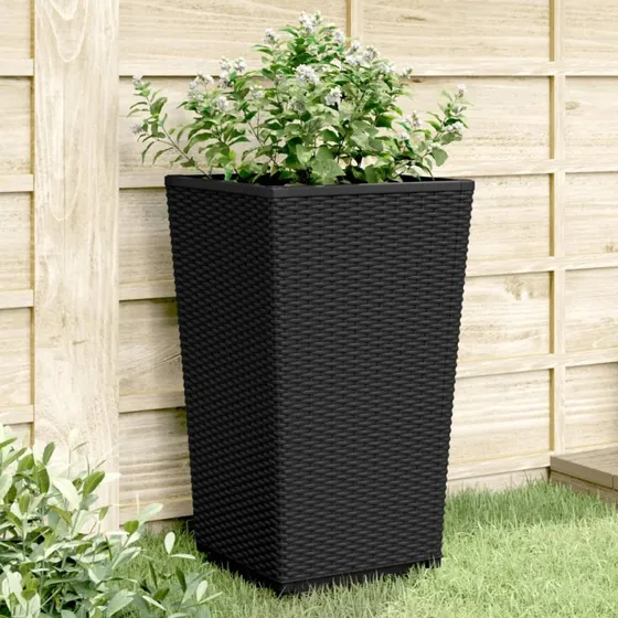 Plantekurve 4 stk. 32,5x32,5x57 cm PP – sort