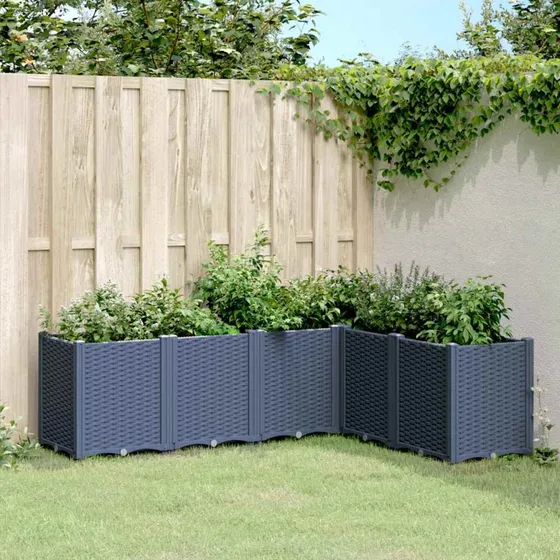 Plantekasse 160x120x53 cm i PP - blågrå