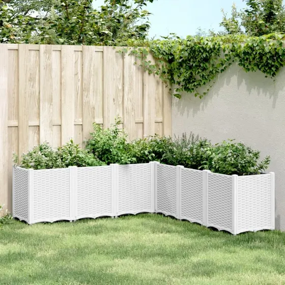 Plantekasse 160x160x53 cm i hvid PP