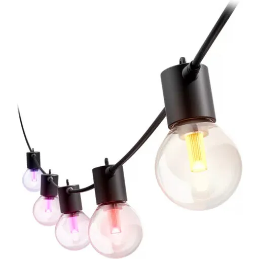 Philips Festavia Hue udendørs lyskæde 7 m, 10 globepærer