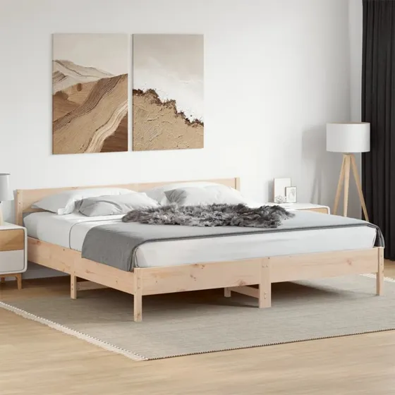 Sengeramme i massivt fyrretræ 180x200 cm