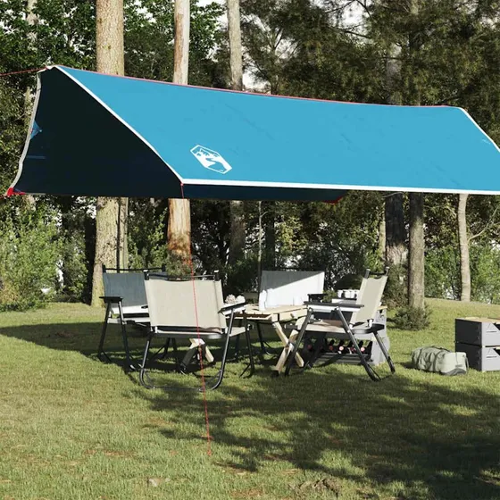 Vandtæt tarp 500x294 cm - Blå, PU-belagt