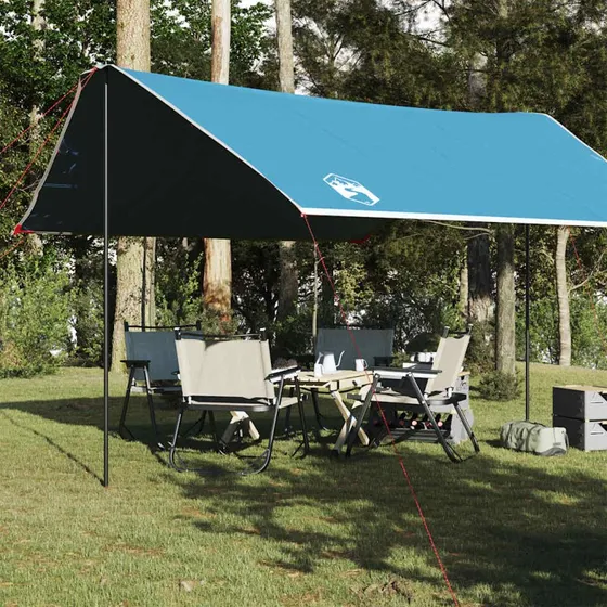 Vandtæt tarp 430x380x210 cm blå - PU-belagt, let og robust
