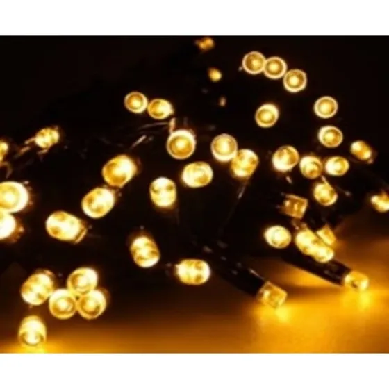 Veli Line lyskæde 320 LED 24 m – lavvolt ravgul forlængbar