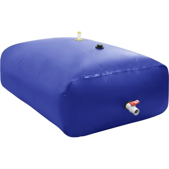 Sammenfoldelig vandtank 2100 L med hane  PVC