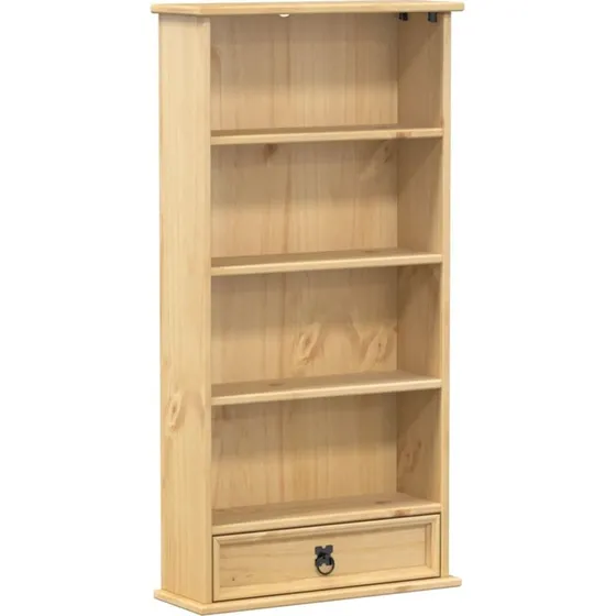 Reol Corona i massivt fyrretræ 52x17,5x103 cm