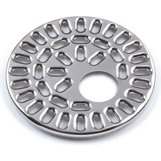 Purus rist Ø150 mm, syrefast rustfrit stål, hul Ø40 mm