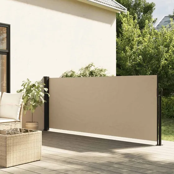 Sammenrullelig sidemarkise 140x500 cm - beige