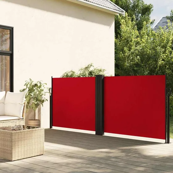Sammenrullelig sidemarkise 100×1000 cm – rød