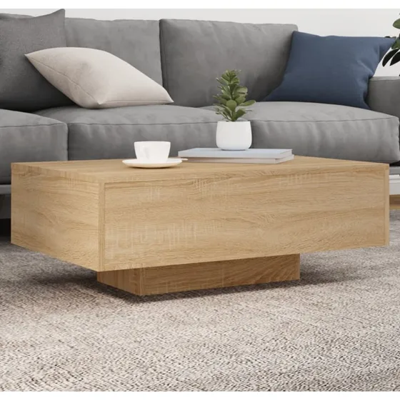 Sofabord 85x55x31 cm med LED - Sonoma eg