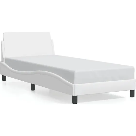 Dover sengeramme 90x190 cm i hvidt kunstlæder