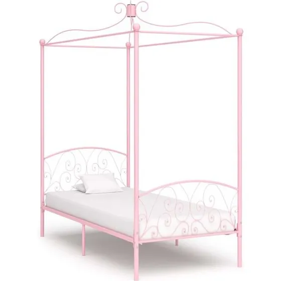 vidaXL himmelseng stel 100 x 200 cm metal pink