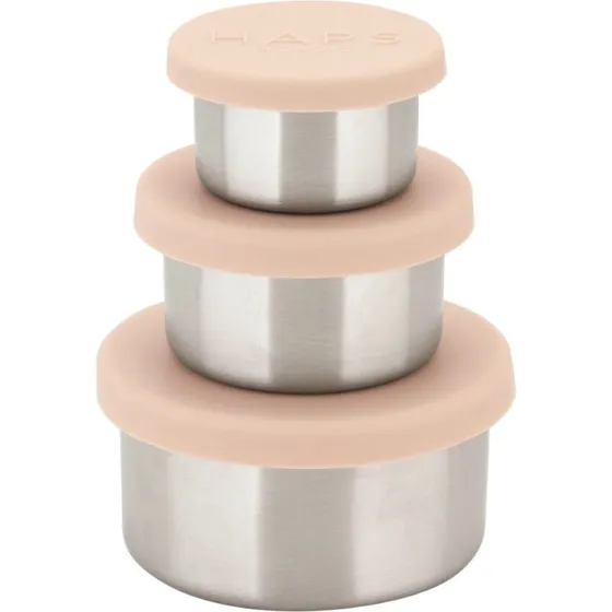 Haps Nordic Steel Trio - Blush, 3 snackbokse (50/110/220 ml)