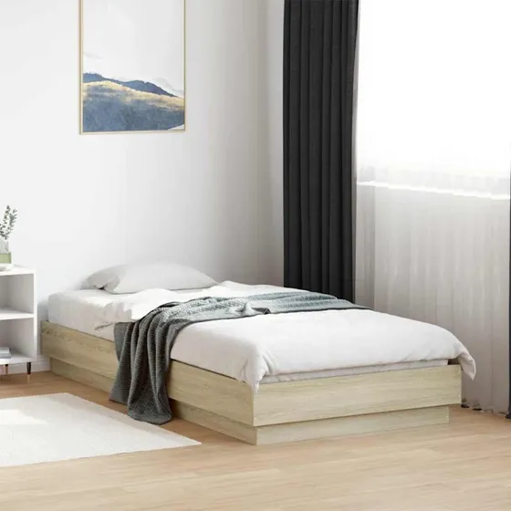 Sengeramme 90x190 cm i sonoma-eg (uden madras)