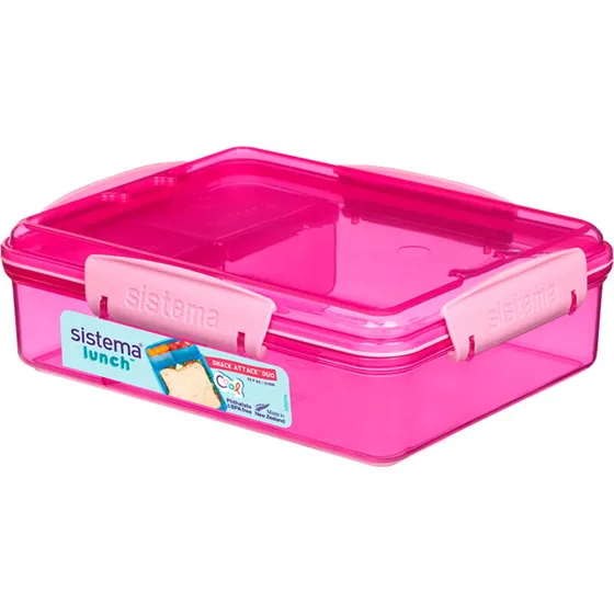 Sistema Snack Attack Duo 975 ml – madkasse med 3 rum