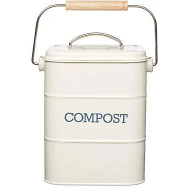 KitchenCraft Living Nostalgia kompostbeholder 3 L, cream