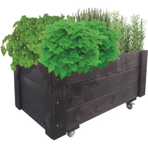 Pindstrup Maxiflexkasse sortmalet med hjul