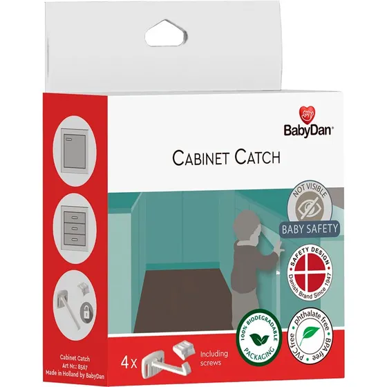 BabyDan Skuffespærre On/Off, hvid 4-pak