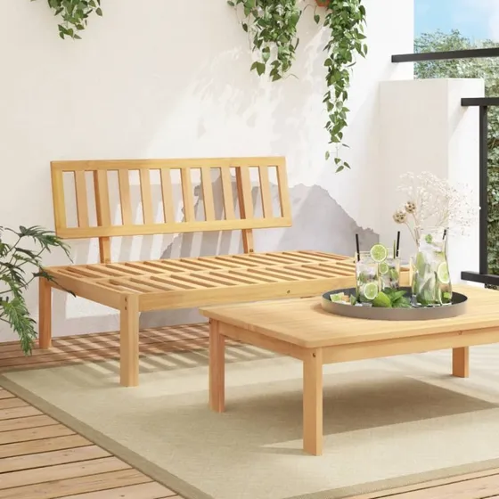 Midtermodul til pallesofa i massivt akacietræ