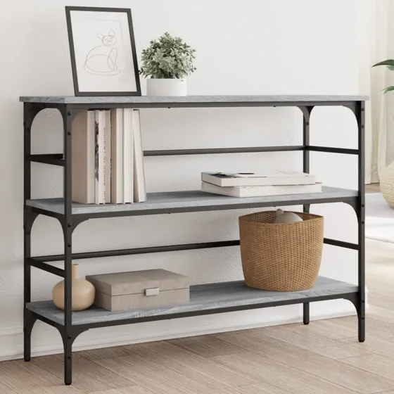 Konsolbord 100x32x75 cm - Sonoma Oak grå