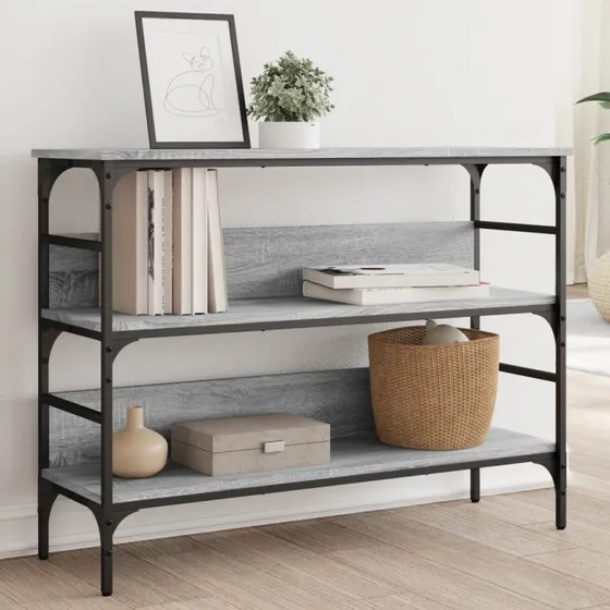 Konsolbord 100x32x75 cm i grå Sonoma-eg