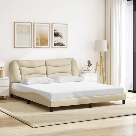 Hvar sengeramme 180x200 cm, creme (uden madras)