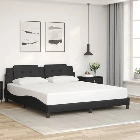 Sengeramme Zadar 180x200 cm – Sort kunstlæder