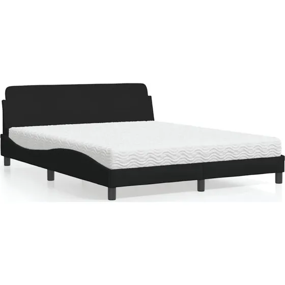 Dover seng med madras 160x200 cm – sort stof