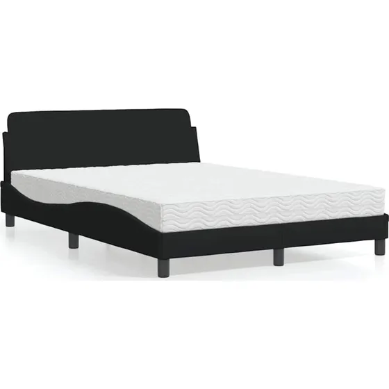 Dover seng med madras 120x200 cm – sort stof