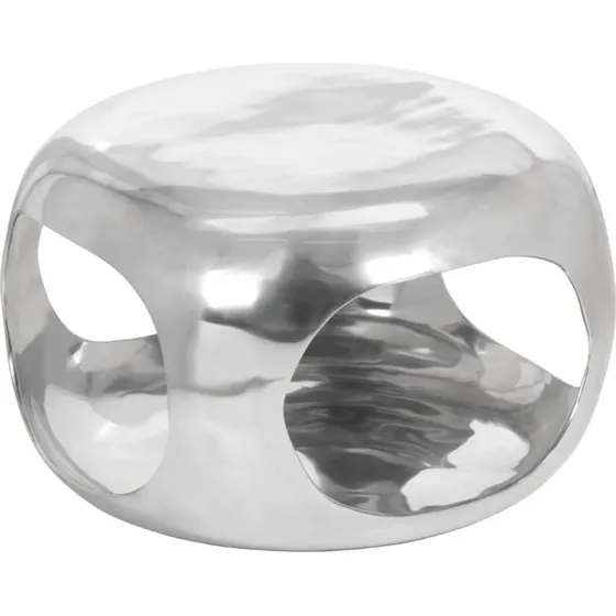 Sofabord 50x50x30 cm i aluminium – sølv