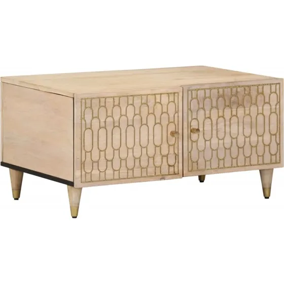 Sofabord i massivt mangotræ 80x50x40 cm