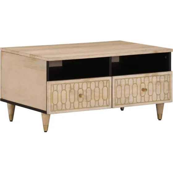 Sofabord i massivt mangotræ 80x54x40 cm