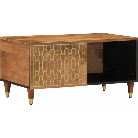 Sofabord i massivt mangotræ 80x50x40 cm