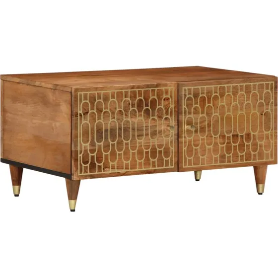 Sofabord i massivt mangotræ 80x50x40 cm