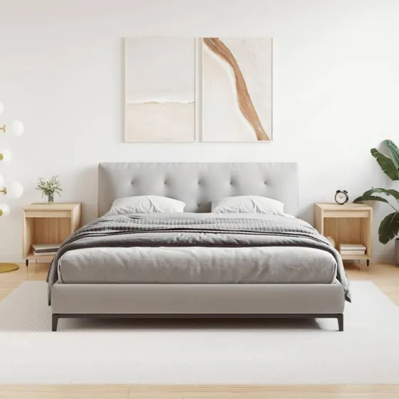 Sengebord 2 stk. 40x35x50 cm Sonoma-eg – konstrueret træ