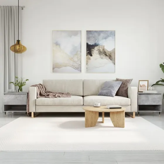 Sofaborde 2 stk. 50x46x50 cm konstrueret træ - betongrå