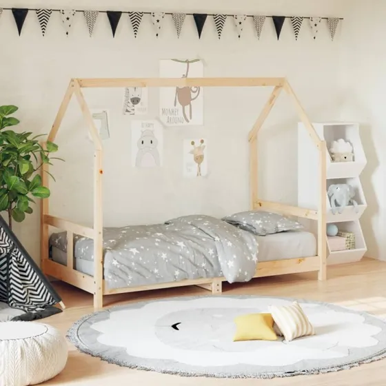 Juniorseng 80x160 cm i massivt fyrretr