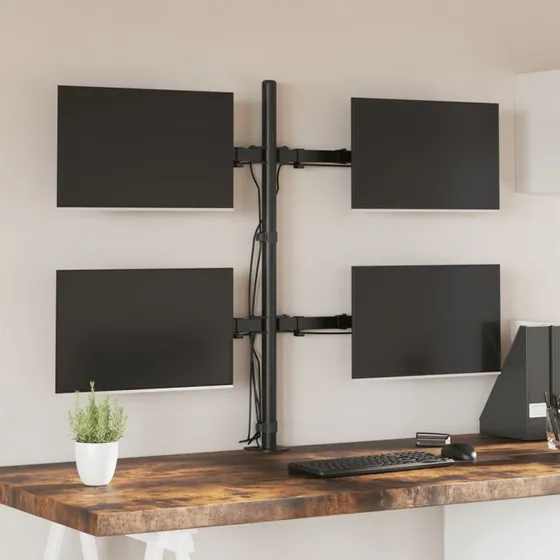 Justerbart skrmstativ VESA 75/100 stl sort