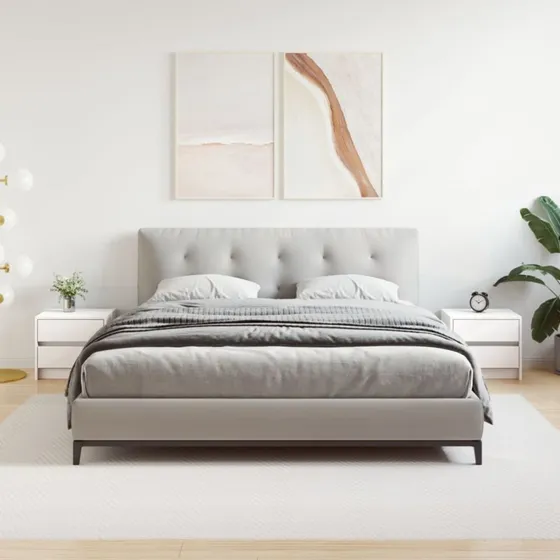 Sengeborde i massivt fyrretræ 2 stk. 40x31x35,5 cm hvid